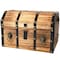 Vintiquewise Large Wooden Pirate Lockable Trunk with Lion Rings QI003038L - alternate 1
